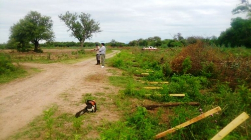 Usan tenazas y motosierras para avanzar en una finca