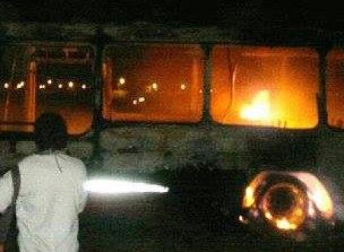 Elecciones 2.015: incendiaron un colectivo en El Quebrachal