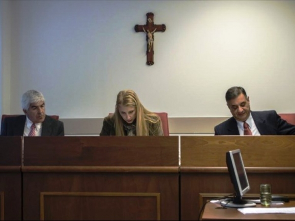 Los acusados en la escena del crimen