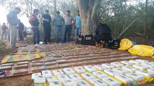 En Los Rosales fueron secuestrados más de 180 kilos de cocaína