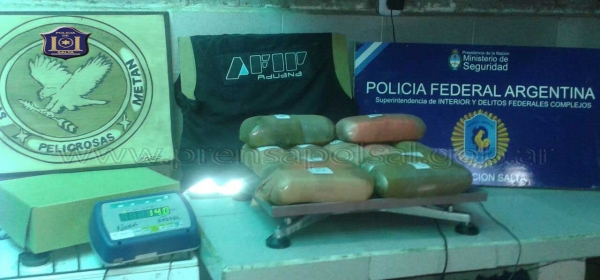Detenidos con 14 kilos de droga en Metán