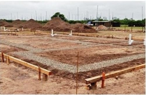 Progresa la construcción del primer grupo de viviendas en El Galpón