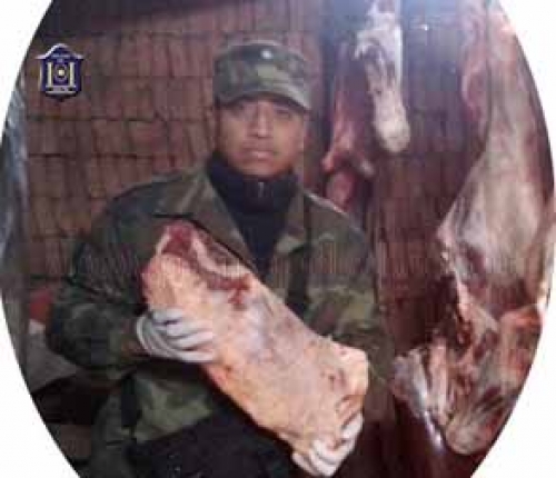 Decomiso de carne en Luis Burela