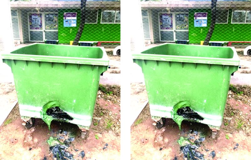 Queman contenedores en Centro de Primera Infancia