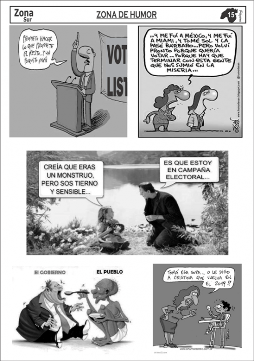 Zona Sur, primera quincena de noviembre