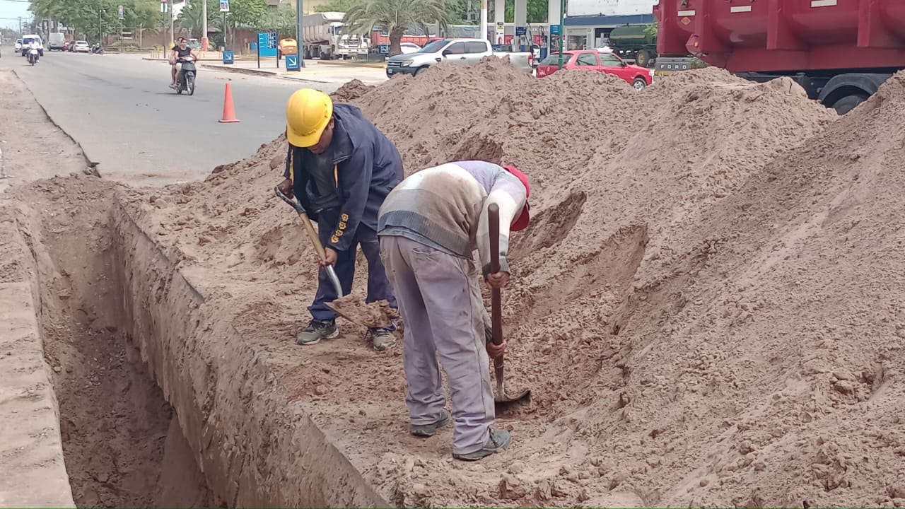 Obras en calles de Joaquín V. González