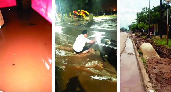 Las obras en Apolinario Saravia no lograron controlar el agua caída tras las lluvias