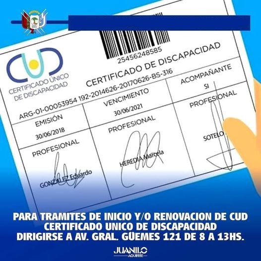 Asesoramiento sobre el carnet único de discapacidad