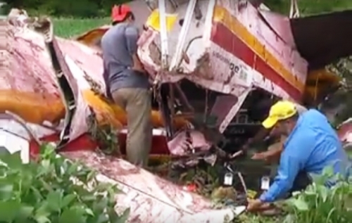 Una avioneta cayó sobre línea de alta tensión y dejó sin luz a vecinos de Anta y El Galpón