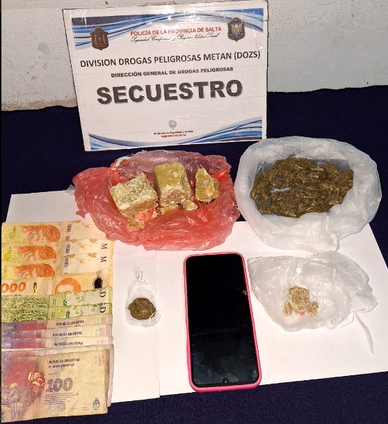 Detenido en Metán con más de 5 mil dosis de drogas