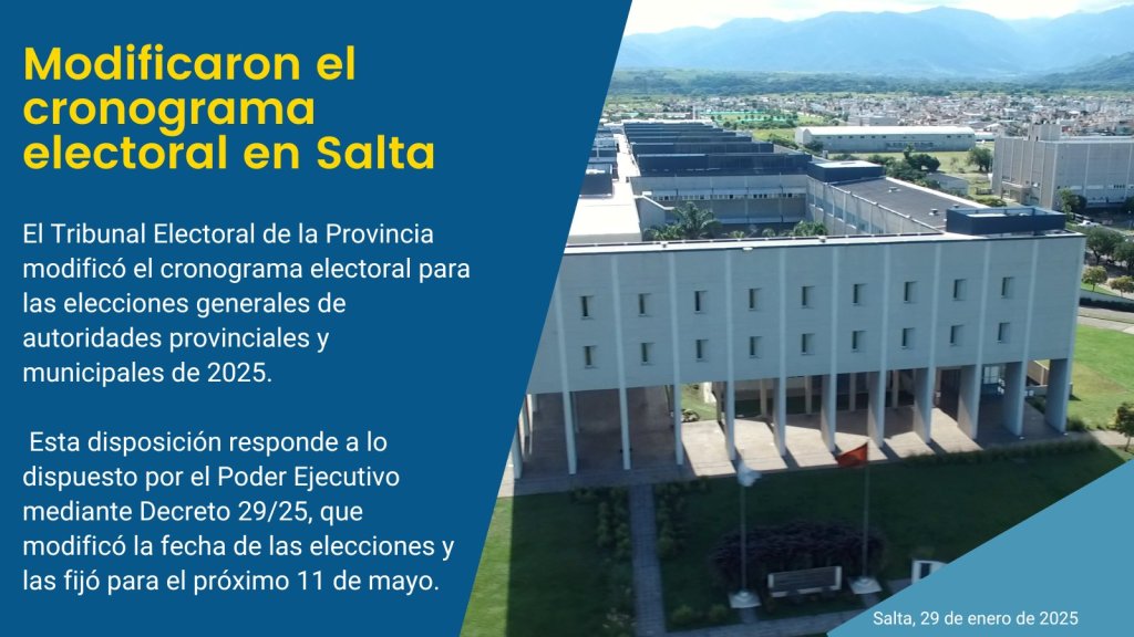 Modificaron el cronograma electoral en Salta