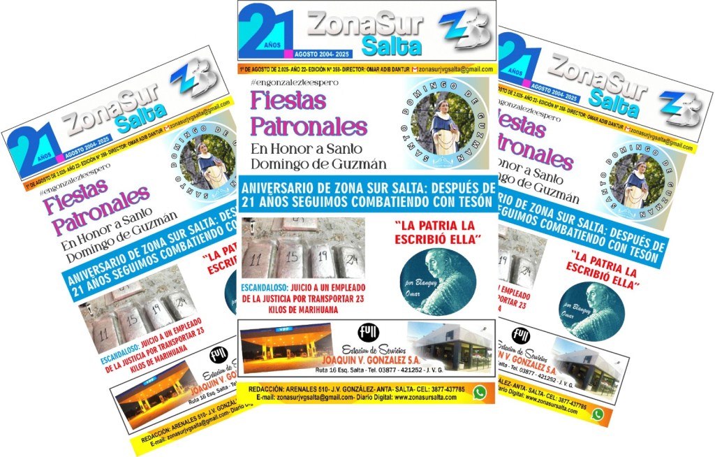 Ya apareció la nueva edición impresa: AGOSTO 2025