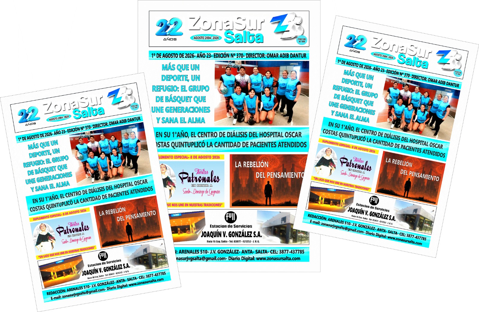 YA SALIÓ NUESTRA EDICIÓN DE AGOSTO Nº 37O