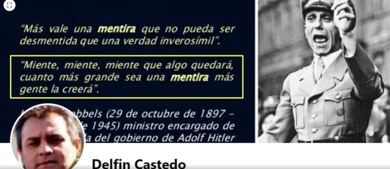 Delfín Castedo: el capo de la cocaína que parafrasea al jefe de la propaganda nazi