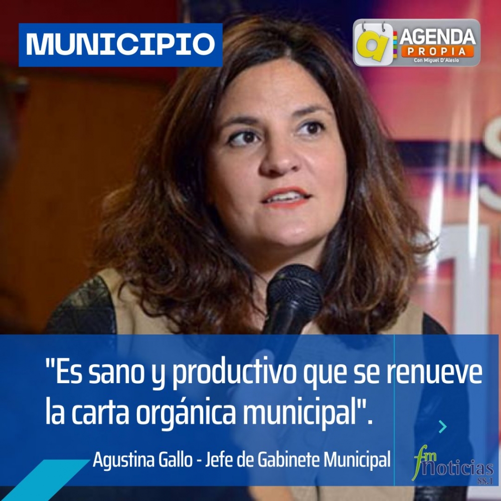 “Es sano y productivo que se renueve la carta orgánica municipal”