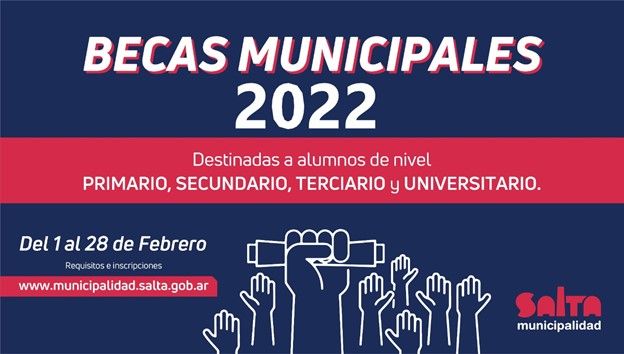El 1° de febrero inician las inscripciones para el Banco Municipal de Becas 2022