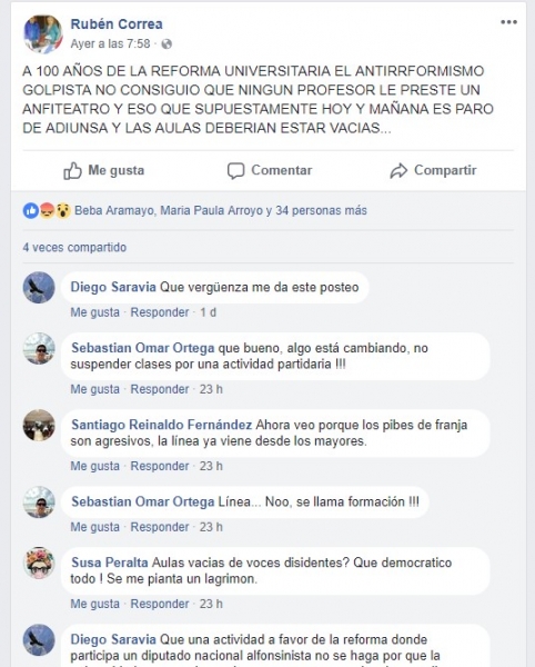 Censura en la UNSa