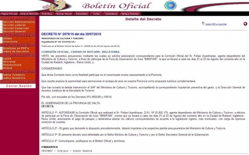 El Ministerio de Cultura envía a Inglaterra a Felipe Usandivaras para la feria de observación de aves