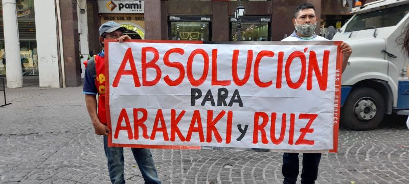 Jornada nacional por la liberación de los militantes Arakaki y Ruíz