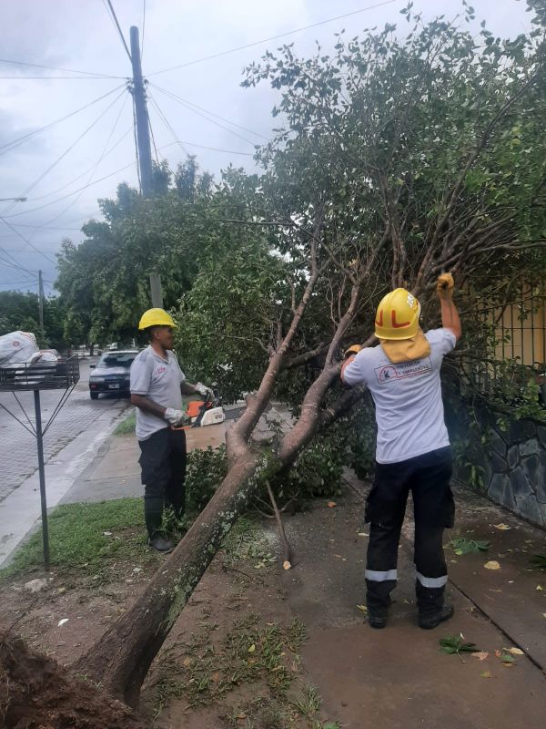 Temporal: se desplegó un operativo de asistencia para normalizar la ciudad