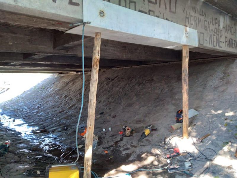 Sueldan el puente que Bettina Romero inauguró hace cuatro meses en barrio San José