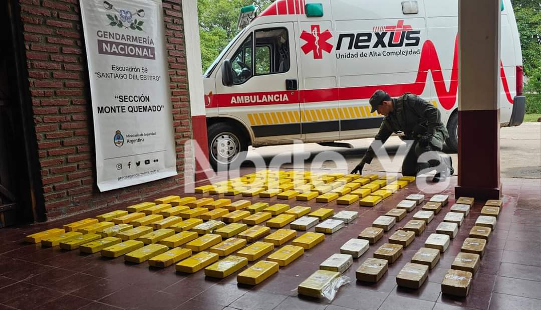 Salieron de Orán con 134 kilos de cocaína en una ambulancia