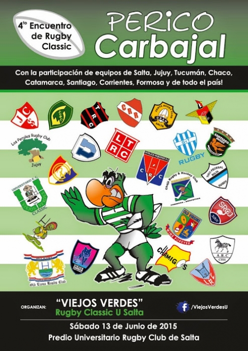 El sábado inicia el torneo de Rugby Perico Carabajal en el Club Universitario