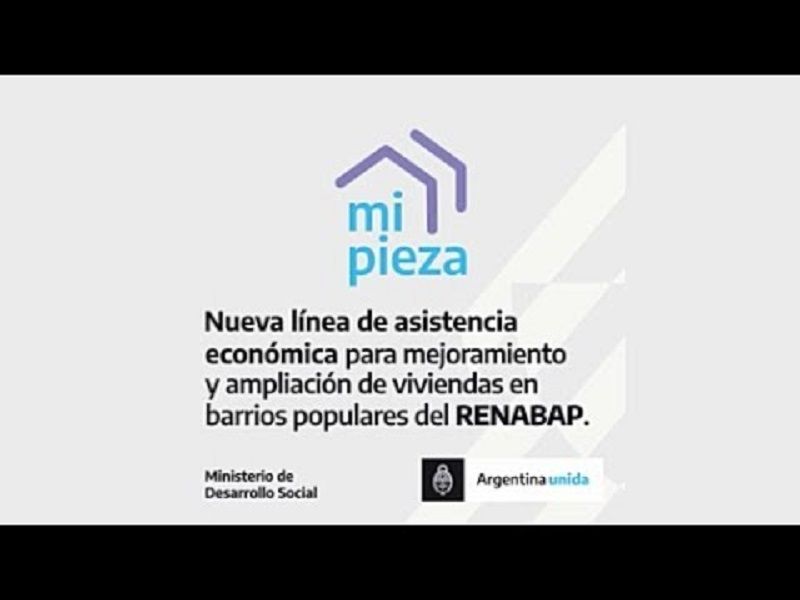 Hasta el 10 de octubre se reciben las inscripciones para acceder al programa Mi Pieza