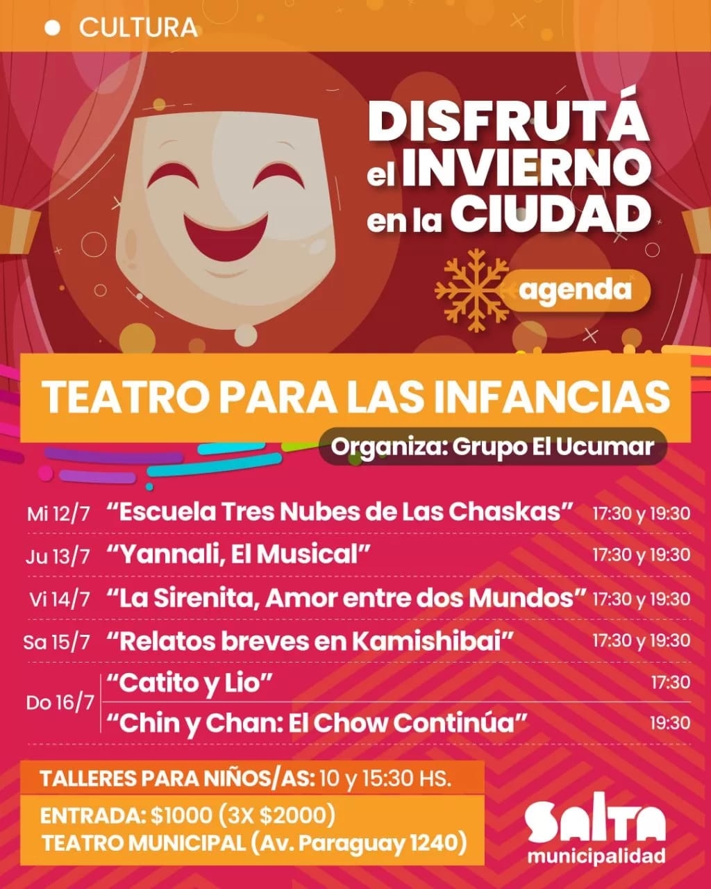 Propuestas culturales para las vacaciones de invierno en la ciudad