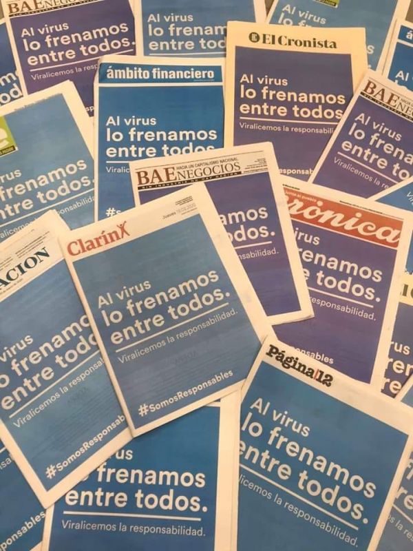 Al virus lo frenamos entre todos. Viralicemos la responsabilidad #SomosResponsables