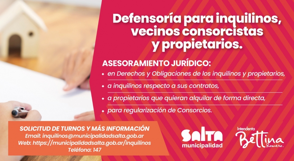 El Municipio avanza en las Defensorías para Inquilinos, Consorcistas y Propietarios