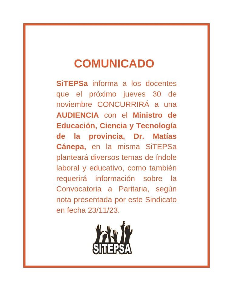 SITEPSA exige la reapertura de paritarias