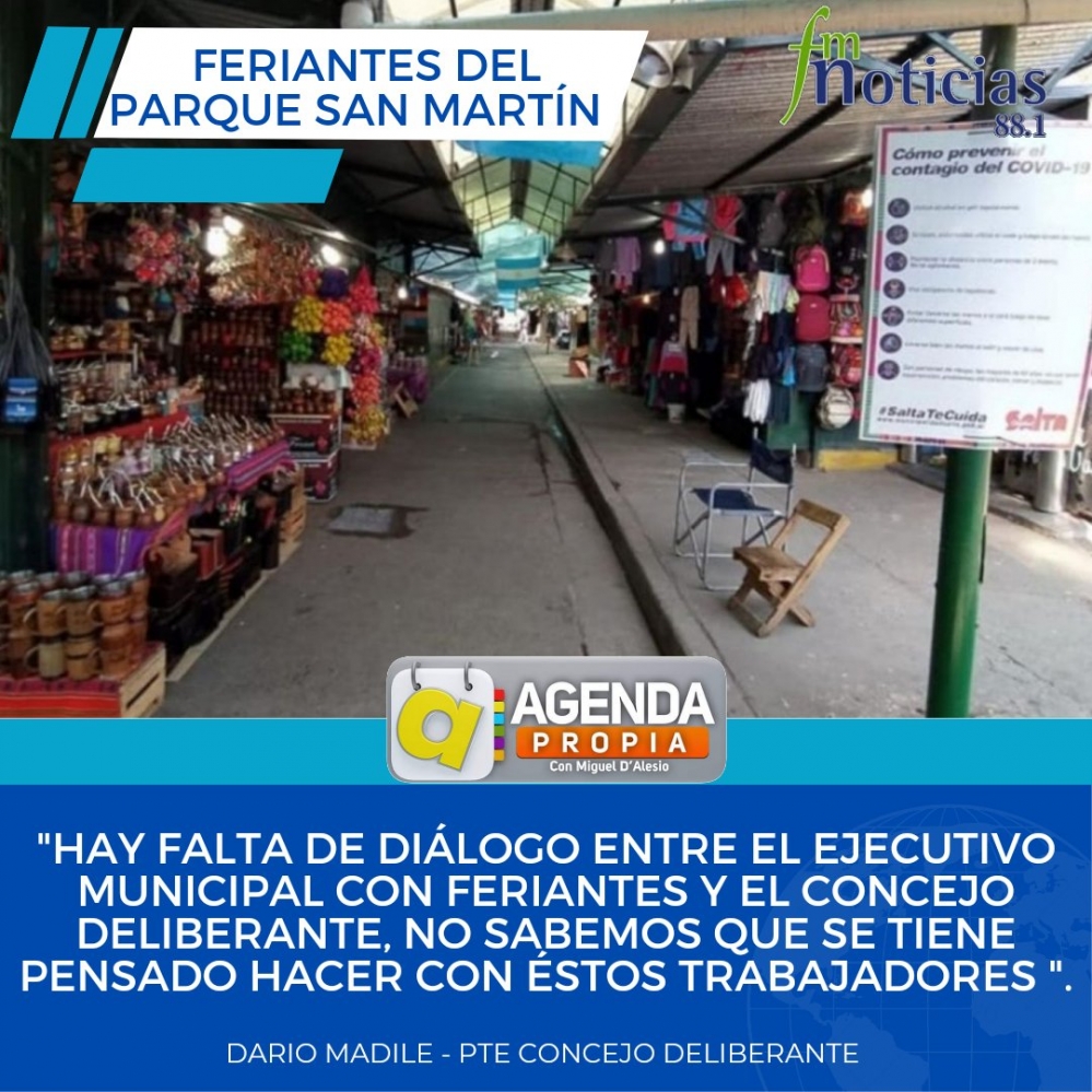 Madile aseguró que la prórroga a los feriantes surgió de la falta de diálogo con el Ejecutivo Municipal