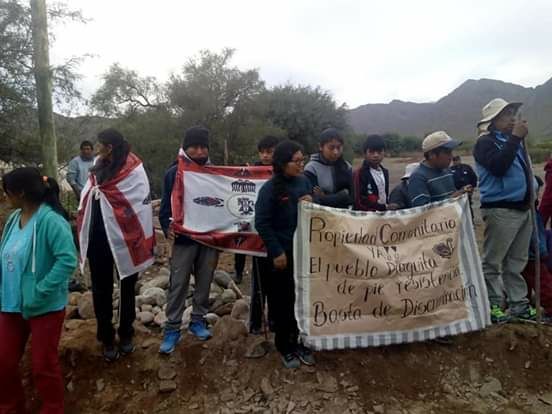 “Los pueblos originarios, el pueblo diaguita, vamos a estar de pie y vamos a hacer frente a cualquier situación”