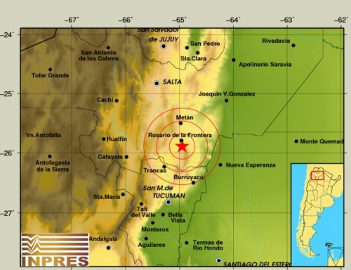 12h 00m 45s : Temblor, Magnitud: 4. Nuevamente Rosario de la Frontera