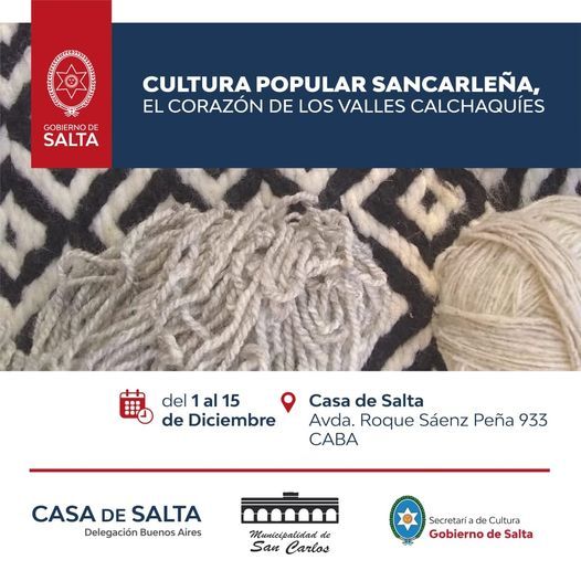 "Cultura Popular Sancarleña" se presentará en la Casa de Salta en Buenos Aires