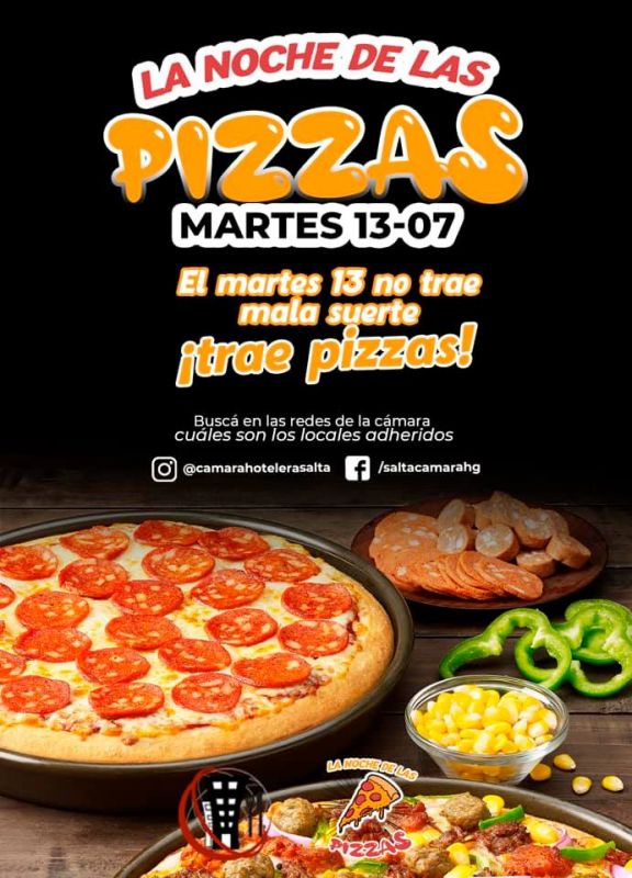 "La Noche de las Pizzas": descuentos y promociones en restaurantes