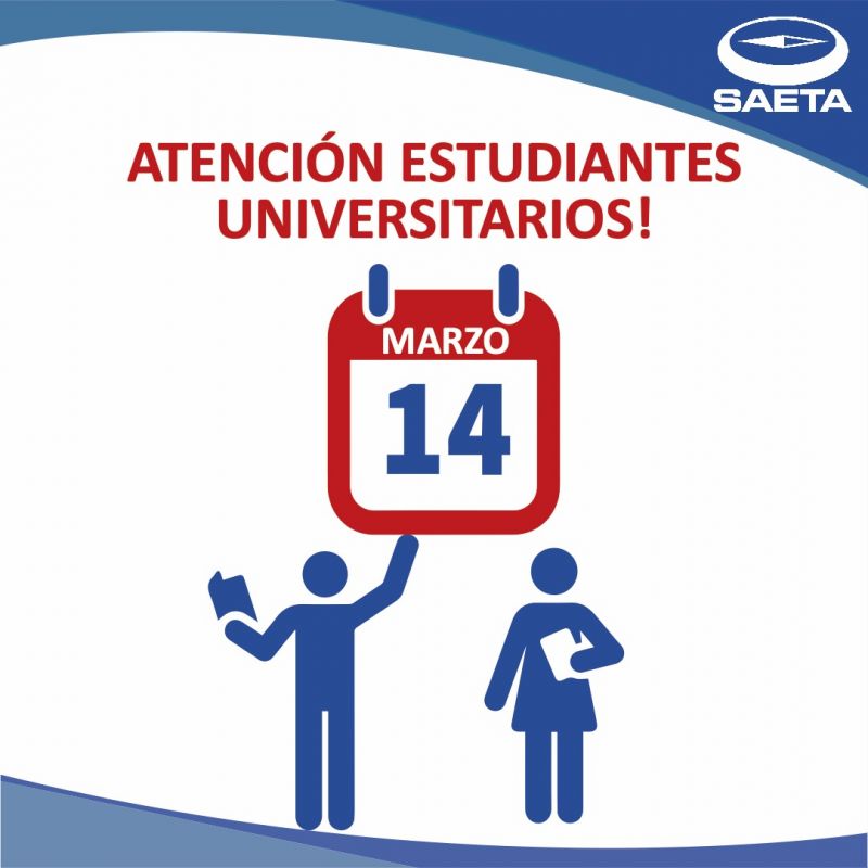 El 14 de marzo comenzará a regir el Pase Libre para alumnos universitarios