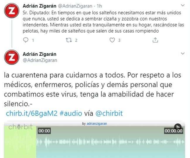 Zigarán mandó a callar a Lucas Godoy