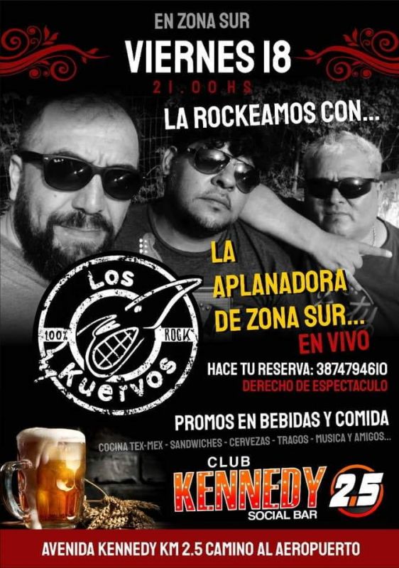 "La aplanadora de zona sur": Los Kuervos se presentan esta noche