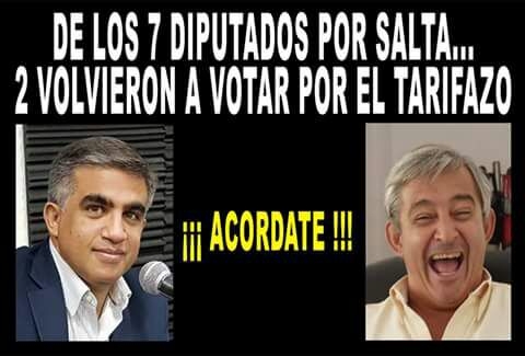 Grande y Nanni los diputados a favor del tarifazo
