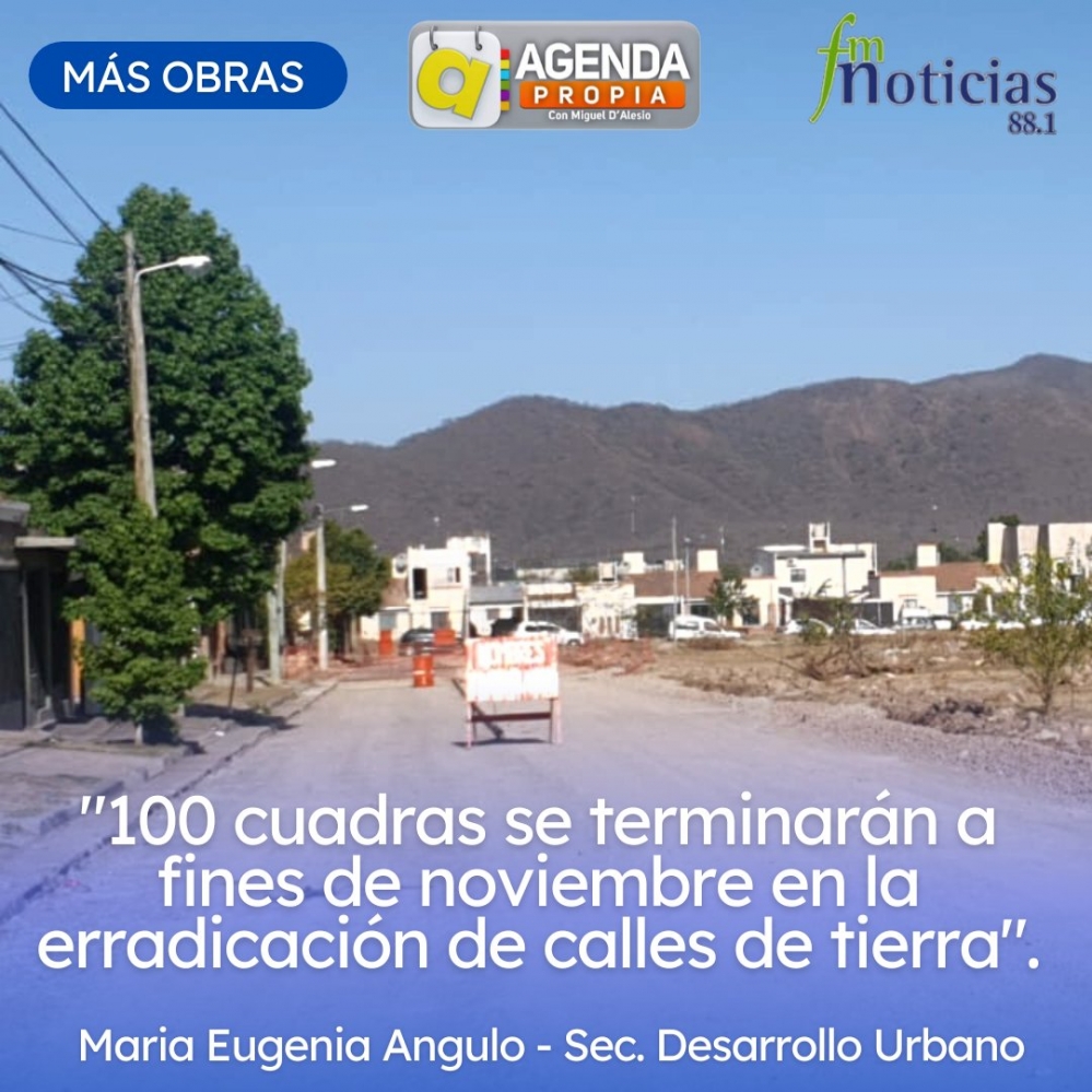 El municipio trabaja en 100 nuevas cuadras en las que se erradican calles de tierra