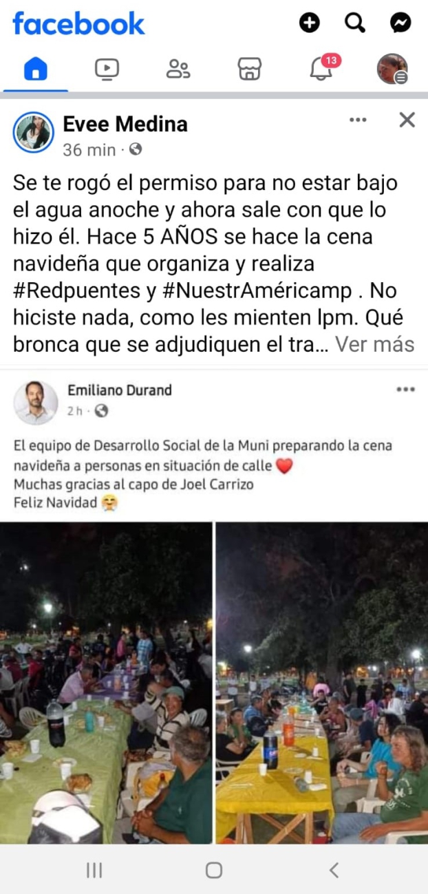 ¿Lo hicieron meter la pata al Intendente? Se adjudicó una cena navideña de la organización Nuestramérica