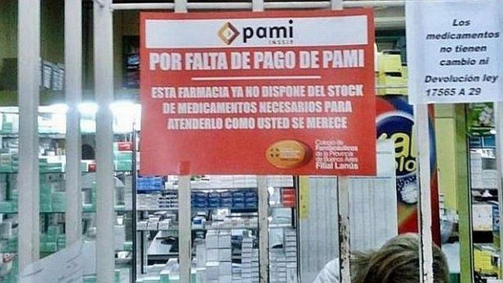 Peligra la atención de PAMI en farmacias por deuda superior a 4 meses