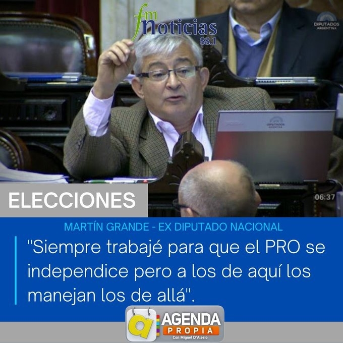 “Siempre trabajé para que el PRO se independice, pero a los de aquí los manejan los de allá”