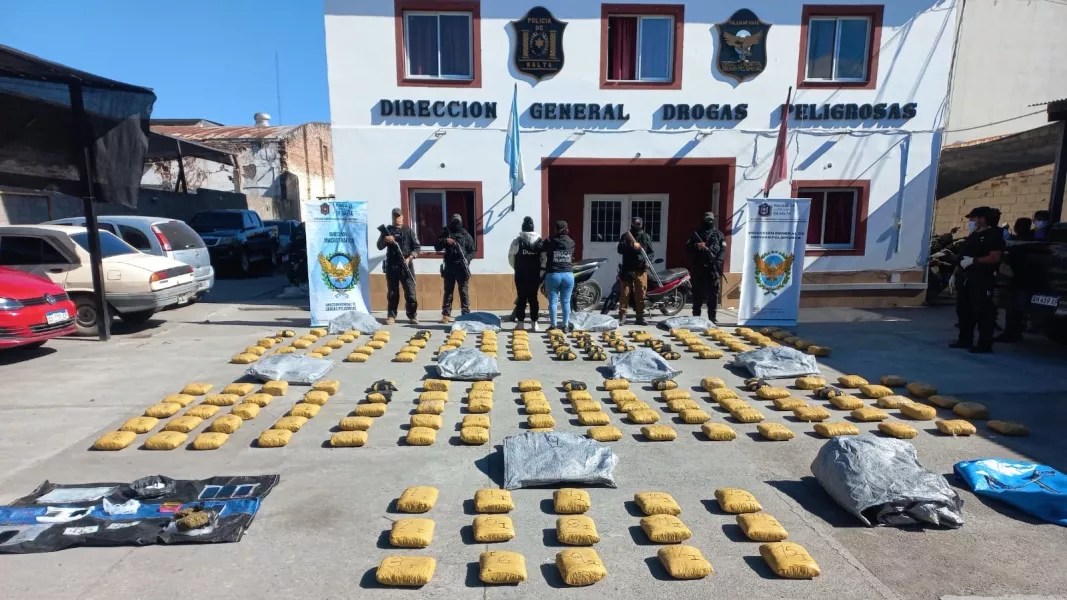 Más de 200 kilos de drogas incautados tras una investigación que inició en un control vehicular