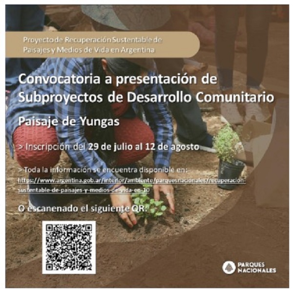 Está abierta la convocatoria a subproyectos de desarrollo comunitario "Paisaje de Yungas"