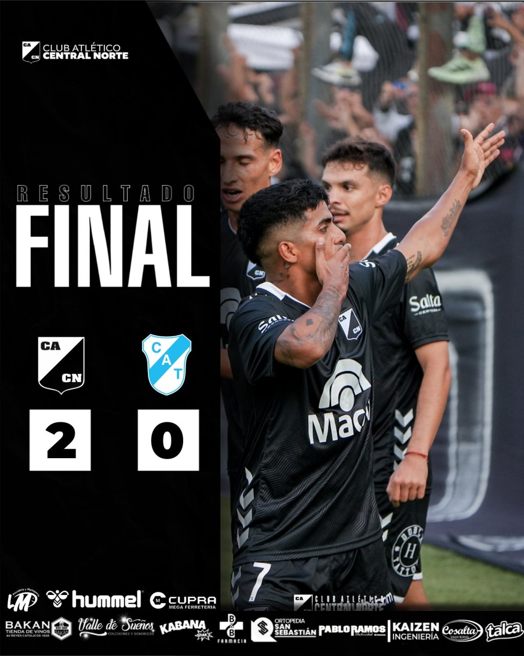 Central festejó su 104 aniversario con un 2 a 0 frente a Temperley