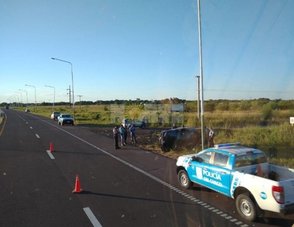 Heroica acción de un enfermero en despiste y vuelco en la ruta 16