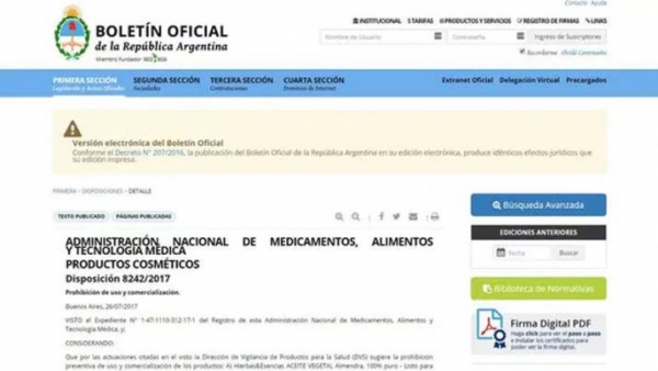 La ANMAT prohibió productos médicos y cosméticos